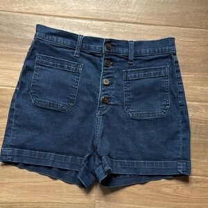 J. Crew Button-up High-Waisted Jean Shorts